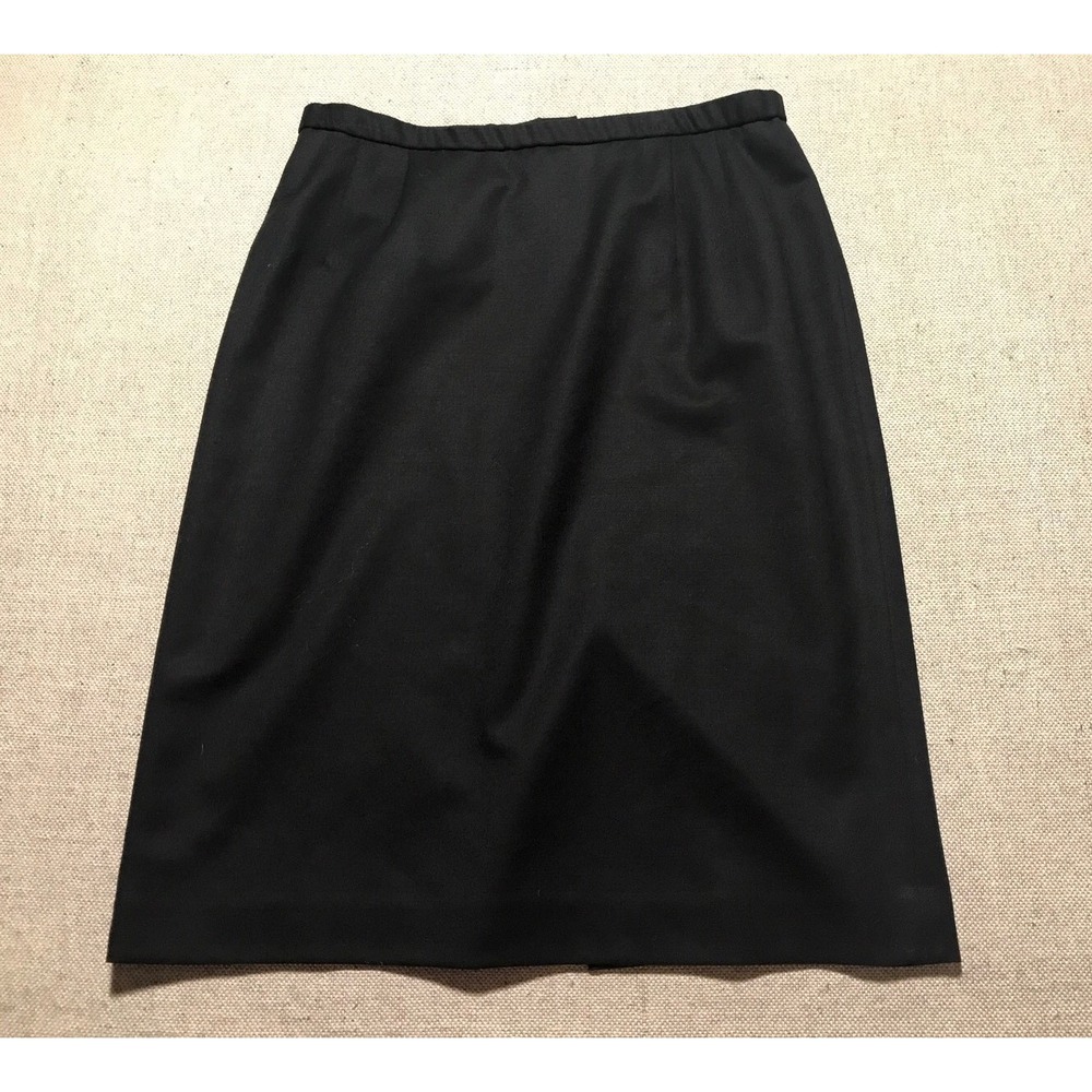 Pendleton Women's Skirt 16 Black Virgin Wool Pencil Lined MINT CONDITION #1366